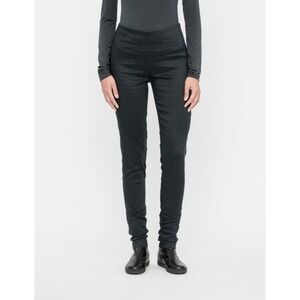 Sarah Pacini Sophie Linen Blend Black Iridescent Pants Tapered Sz US 1(28) x 29"
